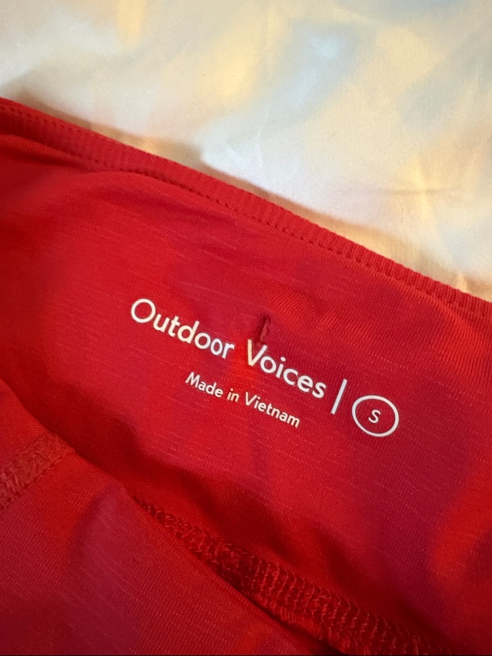 Outdoor voices OV red Hudson shorts small active running EUC - Picture 5 of 9